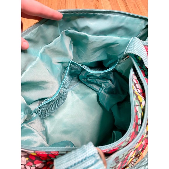 Thirty-One All Pro Tote Graffiti Dot Green Polka Dot with Shoe Compartment - Picture 12 of 15